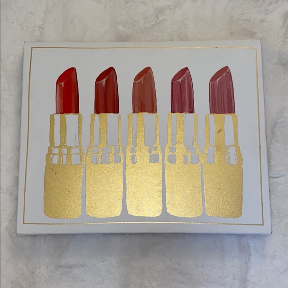 gold lipstick wall art